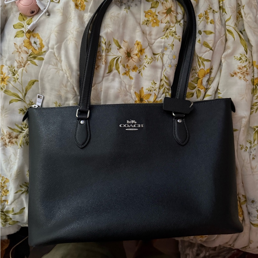 Coach Black Saffiano Leather Tote